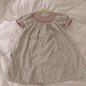 Smocked Christmas Holly Dress! Excellent condition- only worn a couple of times.